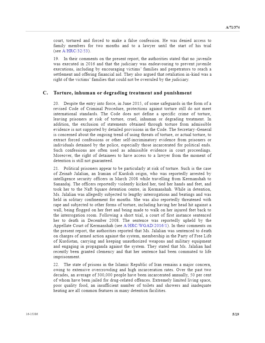 UNSG Report