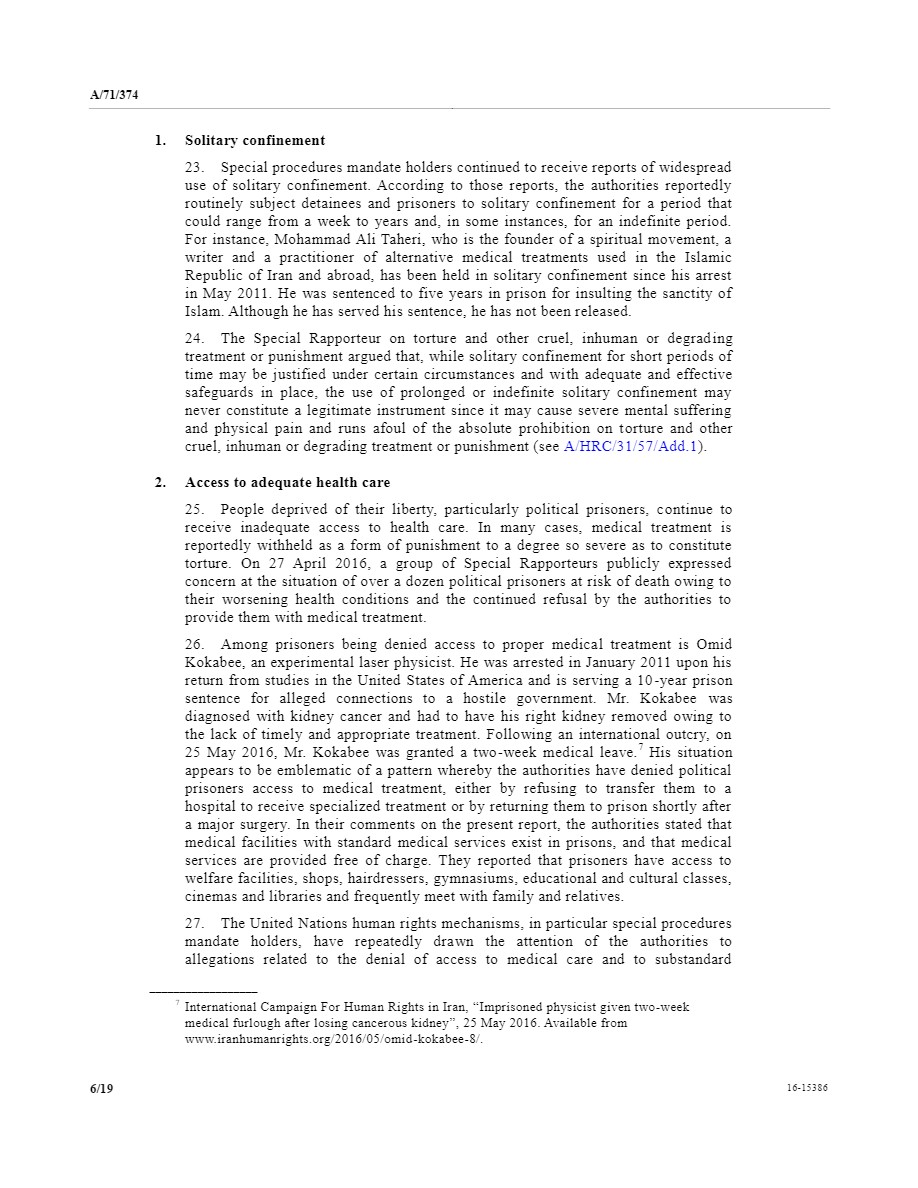 UNSG Report